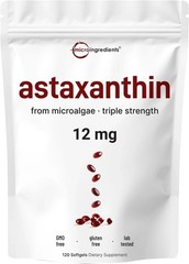 12mg Astaxanthin Antioxidant Supplements Fresh Microalgae Eye Joint Skin Health