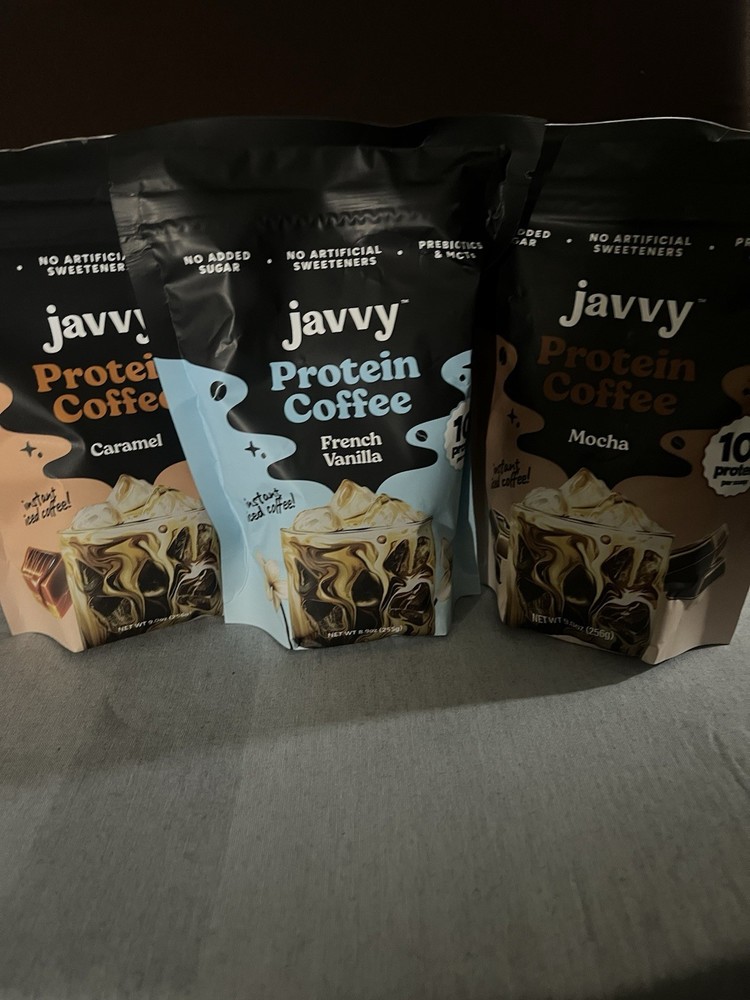 ✨(3) Variety Javvy Caramel, MOCHA & Vanilla Protein & Instant Iced Coffees ☕️