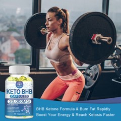 3 X KETO BHB 20000mg Diet Pills Ketone FAT BURNER Weight Loss Diet Pills Ketosis