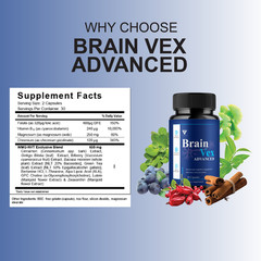 Brain Vex Advanced, BrainVex Brain Health Formula (60 Capsules)