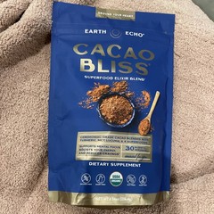 Earth Echo Cacao Bliss Superfood Elixir Blend 8.3oz Organic 30 Serving Exp 07/27