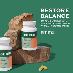 3 Pack Emma Gut Health Supplement 180 Capsules for Bloating Relief & Leaky Gut-