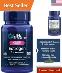 Estrogen for Women, Helps Relieve hot Flashes and Night Sweats, Soy isoflavon…