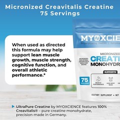 MYOXCIENCE Micronized Creatine | with 100% Creavitalis—The World’s Purest Mic…