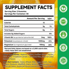 Potassium Citrate 1000mg Gummies, Supplement 60 Count (Pack of 2)