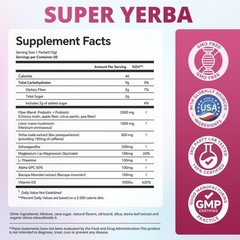 ZOOONE Super Yerba Instant Drink Powder 30 RASPBERRY LEMONADE Flavor, – Servings