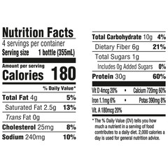 30G Protein Shake, Mocha Latte, Shelf Stable, 12 Fl Oz, 4 Count Bottles