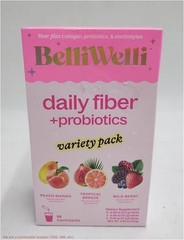 BelliWelli Fiber, Probiotics, Collagen, Electrolyte Multivitamin Powder Stick…