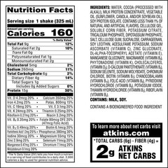 Atkins Protein Shake Creamy Vanilla, Keto Friendly, Gluten Free, 8 Ct- Free Ship