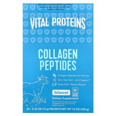 2 X Vital Proteins, Collagen Peptides, Unflavored, 20 Packets, 0.35 oz (10 g) E