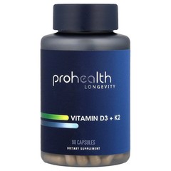 2 X ProHealth Longevity, Vitamin D3 + K2, 90 Capsules