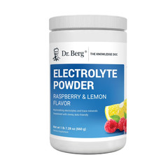 Dr. Berg Electrolyte Powder – Raspberry & Lemon Hydration Powder, 100 Servings