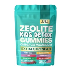 Advanced Zeolite Kids Detox Gummies Mixed Berry Flavored All-in-One 60 Gummies