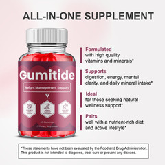 Gumitide Weight Management Gummies, Gumitide Supplement (60 Gummies)