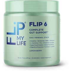 Flip My Life FLIP 6 Gut Health Powder Lemon Berry Complete Gut Support 30 Srv