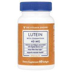 2 X The Vitamin Shoppe, Lutein with Zeaxanthin, 60 Softgels