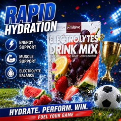 Electrolyte Hydration Packets – Best Electrolytes Drink Mix – Sugar Free Formula