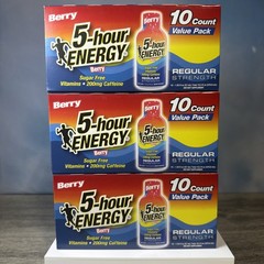 5 Hour Energy RegularStrength BERRY 1.93 oz Shots, Sugar Free, 10 ct (3 Pack)