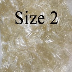 Size 2 Clear Separated Empty Gelatin Pill Capsules Kosher Gel Caps Gluten-Free