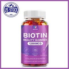 Collagen Biotin Gummies for Hair,Skin,Nails,Premium Collagen Vitamin Supplement