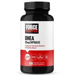 Force Factor DHEA 25mg, DHEA Supplement, 100 Vegetable Capsules
