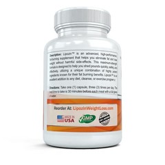 MOST EXTREME FAT BURNER & APPETITE SUPRESSANT: Lipozin Weight Loss Pills, 30 ct.