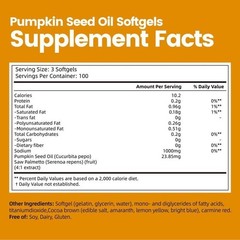 NEW LUXRY VIVONU Pumpkin Seed Oil 1000mg with Saw Palmetto 300 Softgels