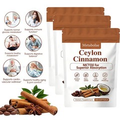 Metabolae Ceylon Cinnamon Extract Capsules with MCT Oil, 300 Softgels