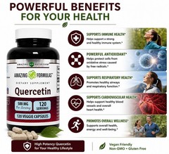 Amazing Formulas Quercetin 500 mg 120 Veggie Capsules Dietary Supplement✅2 PACK