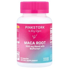 2 X Pink Stork, Maca Root, 60 Capsules