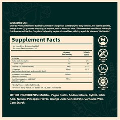 3/2Pack Vital Source Feminine Balance Gummies Hawaiian Pineapple US