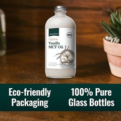 32oz Organic MCT Oil 100% Virgin Coconut Glass Bottle Keto Paleo Vegan Non-GMO