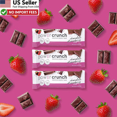 Power Crunch Protein Energy Bars Chocolate Strawberry 12 Count 16.9oz FROM USA