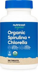 Nutricost Organic Spirulina + Chlorella (3,000mg) 180 Tablets – USDA Organic