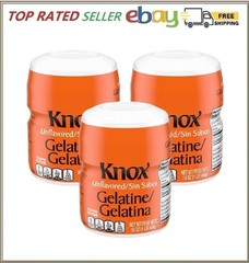 Knox Unflavored Gelatine 16 oz Canister – Pack of 3