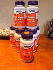 NOW Foods Vitamin D-3 and K-2 Vegetarian Capsules – 120 Count