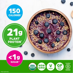 Orgain Organic Vegan Protein Powder, Vanilla Bean, 2.03 lb, 21g Protein