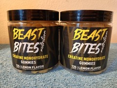 BEAST BITES (X2) Creatine Mono. Gummies @ 135 ct. EXP Jan 2027 (lemon flavor)