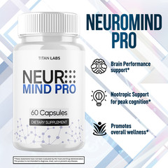 (2 Pack) Neuro Mind Pro Nootropic Natural Brain Formula Supplement 120 Capsules