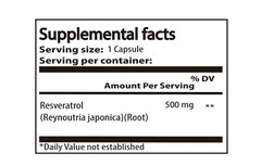 Resveratrol Maximum 500 MG Strength Natural (500 CAPSULES) AntiAging Antioxidant