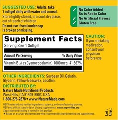 Nature Made Vitamin B12 1000 mcg, Dietary Supplement for Energy Metabolism Suppo