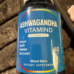 Ashwagandha Vitamin D Gummies Relax Recovery 60 Gummies Exp 10/2026