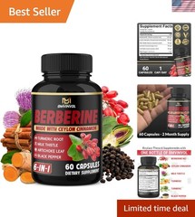 Multi-Supplement Immune Support with Berberine and Black Pepper – 60 Count