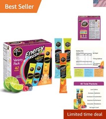 On-the-Go Energy Rush Stix Variety Pack – 40 Sugar-Free Single Serve Sachets