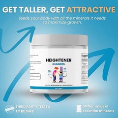 New 60Softgels Heightener Gummies Organic Height Growth For Kids,Teens
