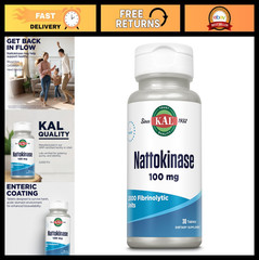Nattokinase 100mg Dietary Supplement – 30 Tablets for Heart Health & Circulation