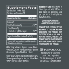 Sunwarrior Lemonade Active Creatine Stick Pack 30ct, 0.24 Ounce (Pack of 30)