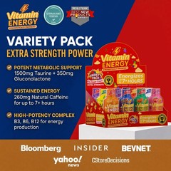 (12 Pack) Vitamin Energy® Variety Pack Energy Shots, Clinically Proven