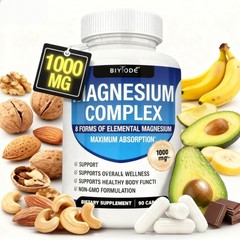 complex Magnesium 1-3PCS supplement: 1000mg of 8-element magnesium, 270 capsules