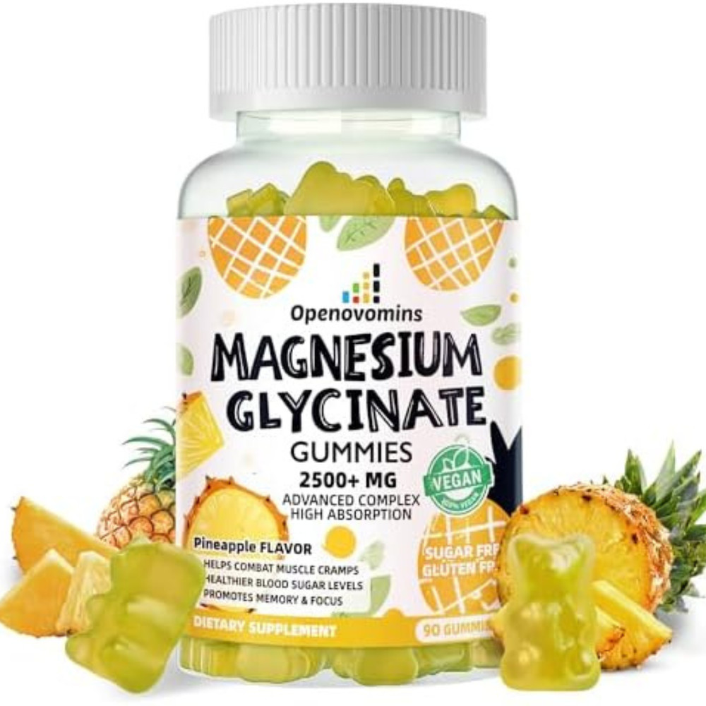 Magnesium Glycinate Gummies 2500mg – Sugar Free Magnesium Potassium Supplement w